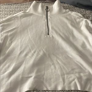 White Half-Zip Men's Sweater